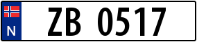 Trailer License Plate